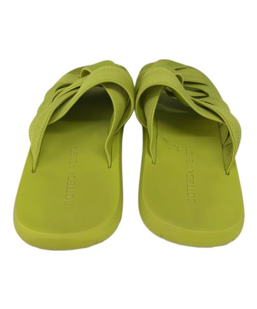 BOTTEGA VENETA（ボッテガベネタ）BOTTEGA VENETA (ボッテガベネタ) イントレチャートサンダル 黄緑 サイズ:40の古着・服飾アイテム