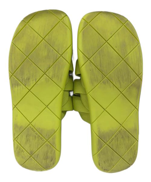 BOTTEGA VENETA（ボッテガベネタ）BOTTEGA VENETA (ボッテガベネタ) イントレチャートサンダル 黄緑 サイズ:40の古着・服飾アイテム
