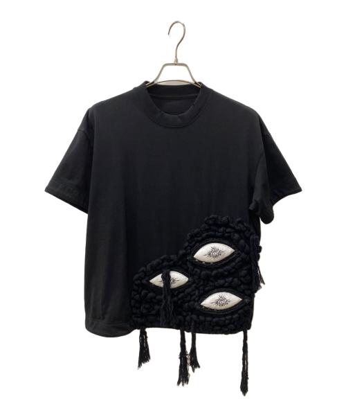 UNIZ（ユニズ）UNIZ (ユニズ) 半袖カットソー ブラック サイズ:Lの古着・服飾アイテム