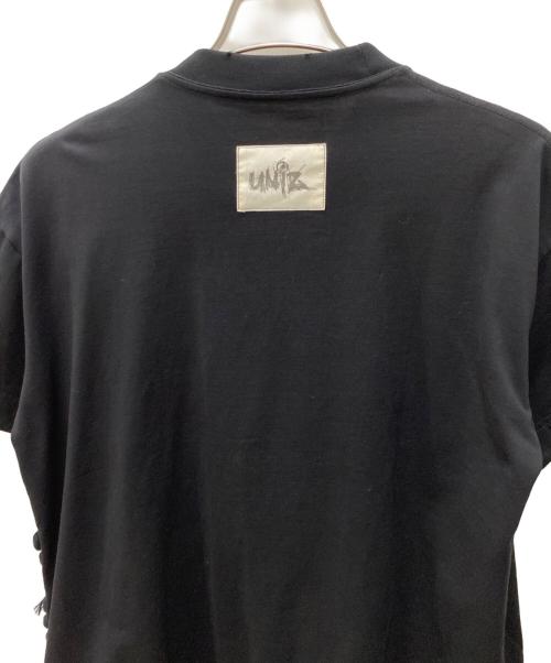 UNIZ（ユニズ）UNIZ (ユニズ) 半袖カットソー ブラック サイズ:Lの古着・服飾アイテム