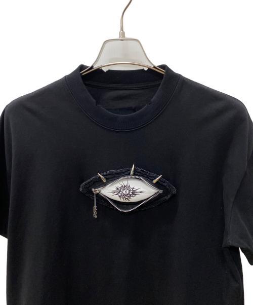 UNIZ（ユニズ）UNIZ (ユニズ) 半袖カットソー ブラック サイズ:Lの古着・服飾アイテム
