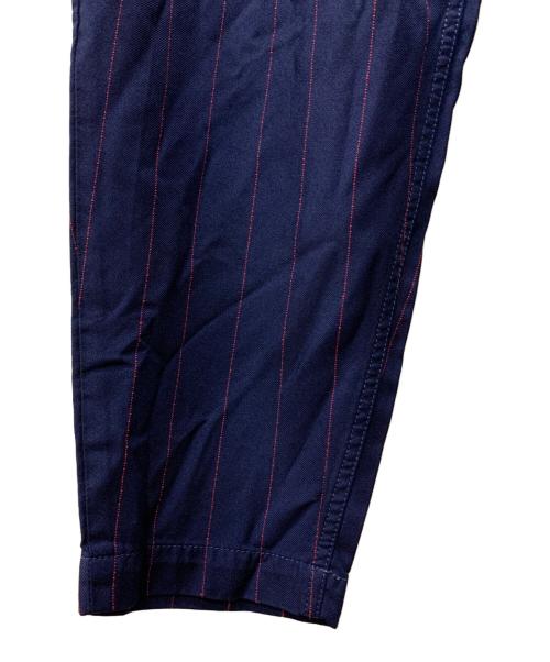 COMME des GARCONS（コムデギャルソン）COMME des GARCONS (コムデギャルソン) 22SS ポリ縮絨 ストライプ テーパードパンツ ネイビー サイズ:XSの古着・服飾アイテム