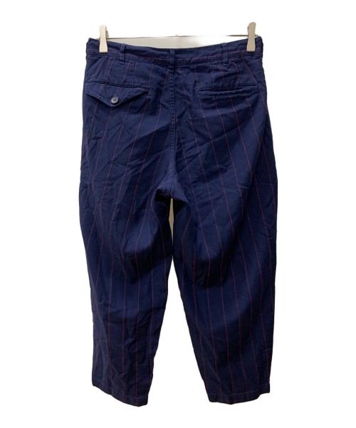 COMME des GARCONS（コムデギャルソン）COMME des GARCONS (コムデギャルソン) 22SS ポリ縮絨 ストライプ テーパードパンツ ネイビー サイズ:XSの古着・服飾アイテム
