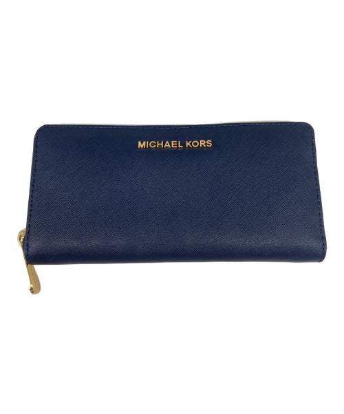 MICHAEL KORS（マイケル・コース）MICHAEL KORS (マイケル・コース) 長財布 ネイビーの古着・服飾アイテム
