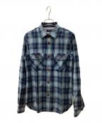 COMME des GARCONS HOMMEコムデギャルソン オム）の古着「長袖シャツ」｜ブルー