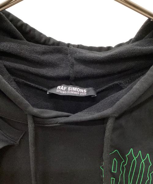 RAF SIMONS（ラフシモンズ）RAF SIMONS (ラフシモンズ) Hoodie doubled with printed T-shirt Grimcrawler 2022年モデル ブラック サイズ:Mの古着・服飾アイテム