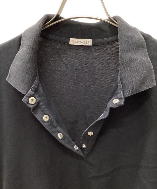 MONCLER（モンクレール）MONCLER (モンクレール) ポロシャツ ブラック サイズ:Mの古着・服飾アイテム