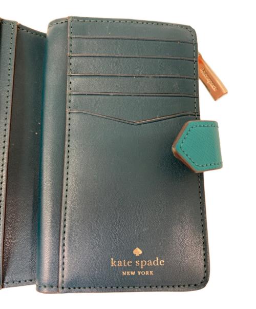Kate Spade（ケイトスペード）Kate Spade (ケイトスペード) 2つ折り財布 スカイブルーの古着・服飾アイテム