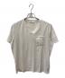 PRADA（プラダ）の古着「VネックTシャツ」｜ホワイト