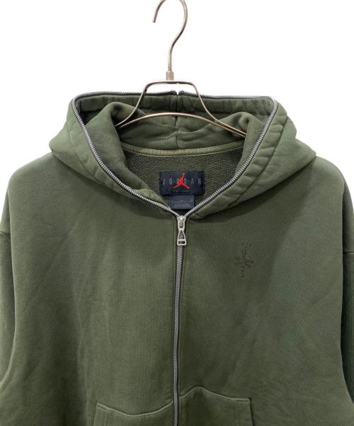 JORDAN（ジョーダン）JORDAN (ジョーダン) TRAIS SCOTT パーカー オリーブ サイズ:Mの古着・服飾アイテム