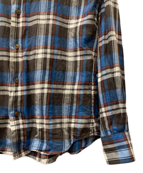 Vivienne Westwood（ヴィヴィアンウエストウッド）Vivienne Westwood (ヴィヴィアンウエストウッド) 長袖シャツ グレー×ブルー サイズ:44の古着・服飾アイテム