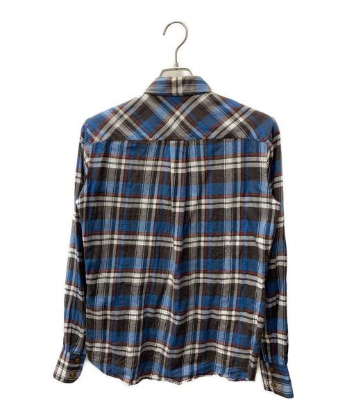 Vivienne Westwood（ヴィヴィアンウエストウッド）Vivienne Westwood (ヴィヴィアンウエストウッド) 長袖シャツ グレー×ブルー サイズ:44の古着・服飾アイテム