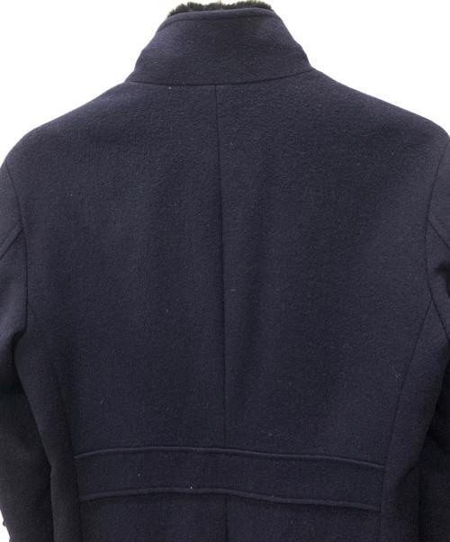 BLACK LABEL CRESTBRIDGE（ブラックレーベル クレストブリッジ）BLACK LABEL CRESTBRIDGE (ブラックレーベル クレストブリッジ) ステンカラーウールコート ネイビー サイズ:Mの古着・服飾アイテム