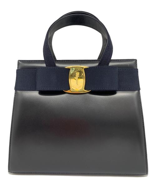 Salvatore Ferragamo（サルヴァトーレ フェラガモ）Salvatore Ferragamo (サルヴァトーレ フェラガモ) ハンドバッグ ネイビーの古着・服飾アイテム