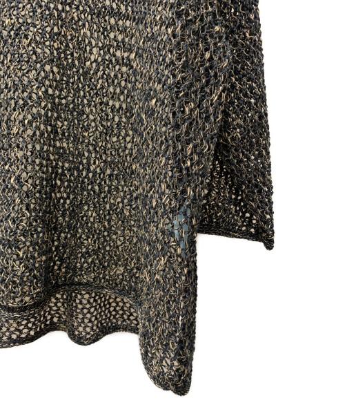 Dulcamara（ドゥルカマラ）Dulcamara (ドゥルカマラ) メッシュニット ブラック×ベージュ サイズ:1の古着・服飾アイテム