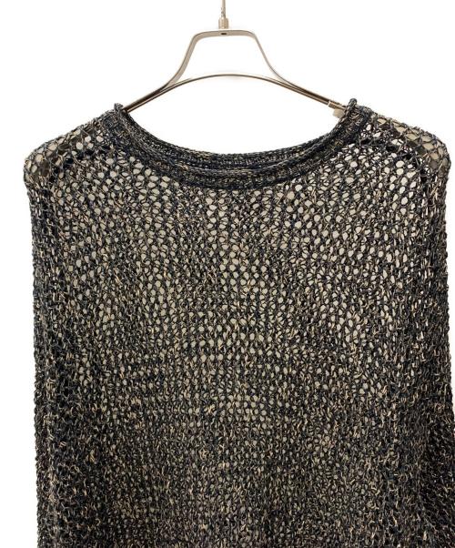 Dulcamara（ドゥルカマラ）Dulcamara (ドゥルカマラ) メッシュニット ブラック×ベージュ サイズ:1の古着・服飾アイテム