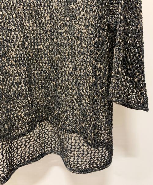 Dulcamara（ドゥルカマラ）Dulcamara (ドゥルカマラ) メッシュニット ブラック×ベージュ サイズ:1の古着・服飾アイテム