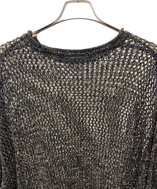 Dulcamara（ドゥルカマラ）Dulcamara (ドゥルカマラ) メッシュニット ブラック×ベージュ サイズ:1の古着・服飾アイテム