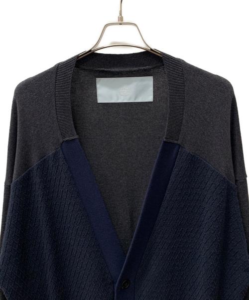 Dulcamara（ドゥルカマラ）Dulcamara (ドゥルカマラ) 薄手カーディガン グレー×ネイビー サイズ:1の古着・服飾アイテム