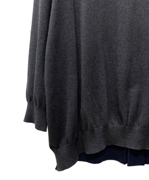 Dulcamara（ドゥルカマラ）Dulcamara (ドゥルカマラ) 薄手カーディガン グレー×ネイビー サイズ:1の古着・服飾アイテム
