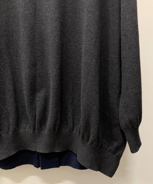 Dulcamara（ドゥルカマラ）Dulcamara (ドゥルカマラ) 薄手カーディガン グレー×ネイビー サイズ:1の古着・服飾アイテム