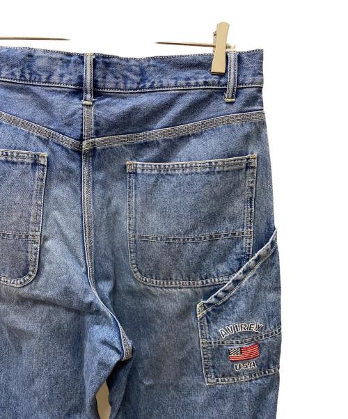 AVIREX（アヴィレックス）AVIREX (アヴィレックス) ペインターデニムパンツ インディゴ サイズ:Lの古着・服飾アイテム