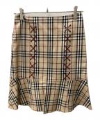 BURBERRY BLUE LABELバーバリー ブルー レーベル）の古着「ノバチェックスカート」｜ベージュ