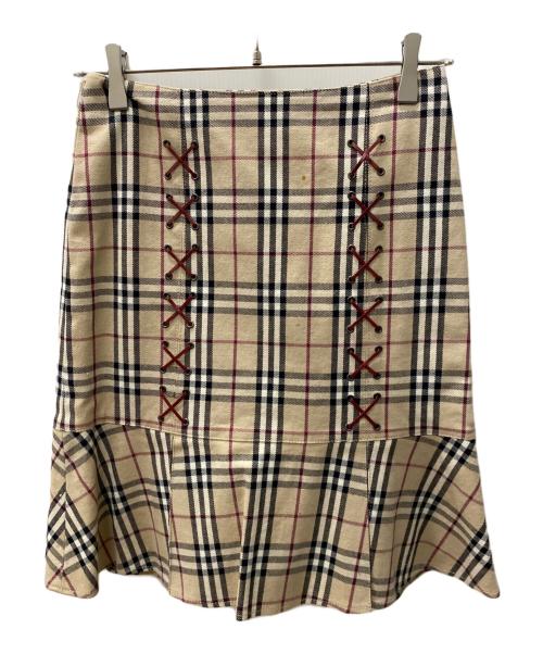 BURBERRY BLUE LABEL（バーバリー ブルー レーベル）BURBERRY BLUE LABEL (バーバリー ブルー レーベル) ノバチェックスカート ベージュ サイズ:Sの古着・服飾アイテム