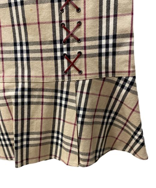 BURBERRY BLUE LABEL（バーバリー ブルー レーベル）BURBERRY BLUE LABEL (バーバリー ブルー レーベル) ノバチェックスカート ベージュ サイズ:Sの古着・服飾アイテム