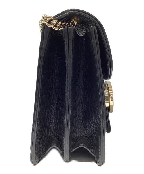 GUCCI（グッチ）GUCCI (グッチ) インターロッキングG チェーンショルダーバッグ ブラックの古着・服飾アイテム