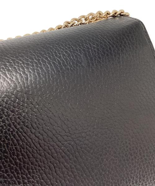 GUCCI（グッチ）GUCCI (グッチ) インターロッキングG チェーンショルダーバッグ ブラックの古着・服飾アイテム
