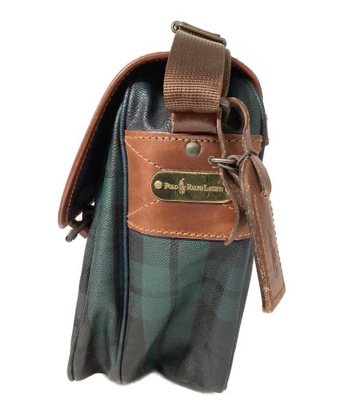 POLO RALPH LAUREN（ポロ・ラルフローレン）POLO RALPH LAUREN (ポロ・ラルフローレン) メッセンジャーバッグ グリーンの古着・服飾アイテム