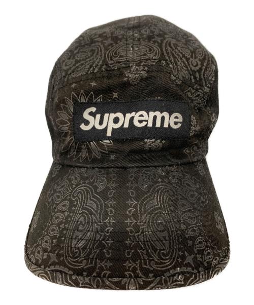 SUPREME（シュプリーム）SUPREME (シュプリーム) 25SS Bandana Jacquard Denim Camp Cap ブラックの古着・服飾アイテム