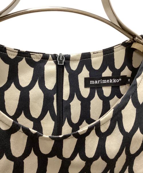 marimekko（マリメッコ）marimekko (マリメッコ) ノースリーブワンピース アイボリー×ブラック サイズ:36の古着・服飾アイテム