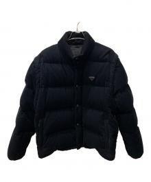 PRADA（プラダ）の古着「25AW 2WAYミディアムウェイト コーデュロイ ダウンジャケット」｜ブラック