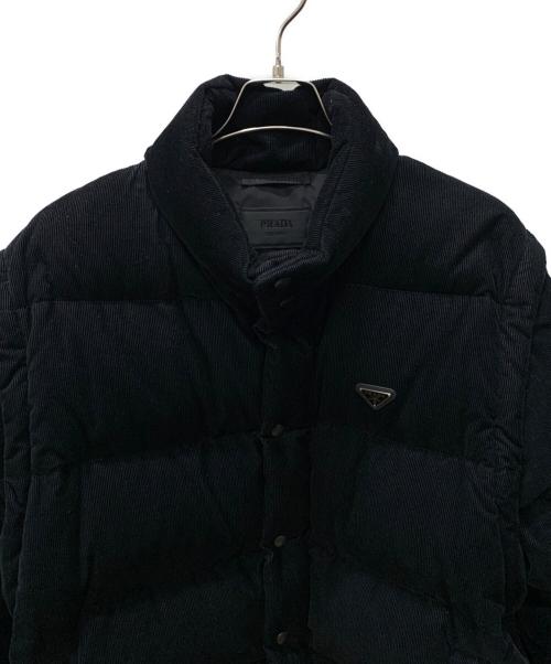 PRADA（プラダ）PRADA (プラダ) 25AW 2WAYミディアムウェイト コーデュロイ ダウンジャケット ブラック サイズ:Lの古着・服飾アイテム