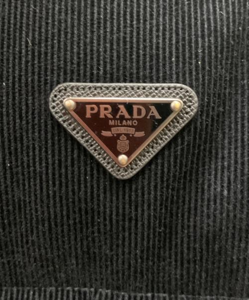 PRADA（プラダ）PRADA (プラダ) 25AW 2WAYミディアムウェイト コーデュロイ ダウンジャケット ブラック サイズ:Lの古着・服飾アイテム