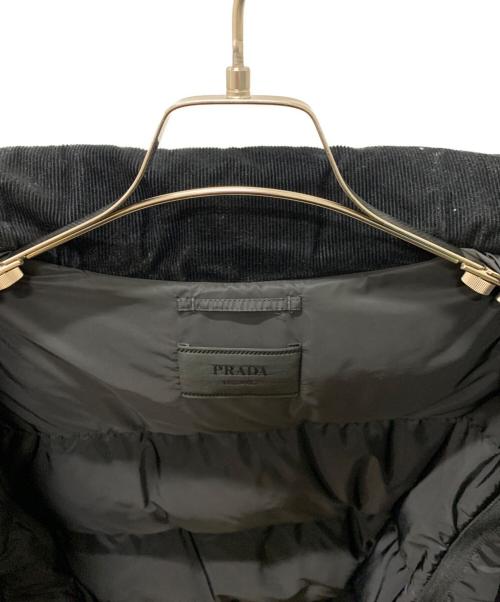 PRADA（プラダ）PRADA (プラダ) 25AW 2WAYミディアムウェイト コーデュロイ ダウンジャケット ブラック サイズ:Lの古着・服飾アイテム