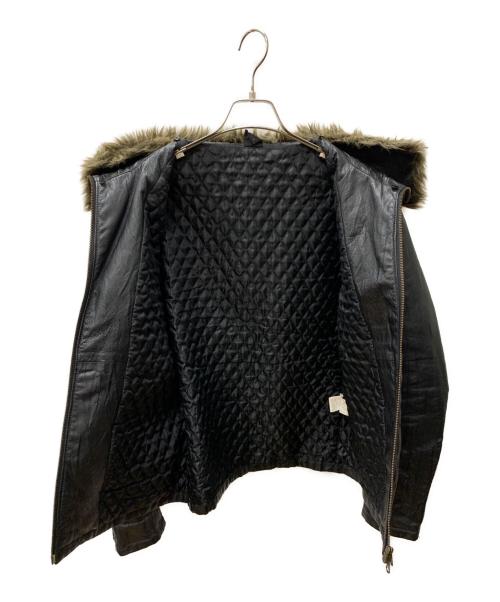 JACKROSE（ジャックローズ）JACKROSE (ジャックローズ) ファーライダースジャケット ブラック サイズ:4の古着・服飾アイテム