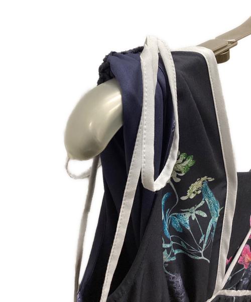 Snidel（スナイデル）Snidel (スナイデル) フラワードロストディティールワンピース ネイビーの古着・服飾アイテム