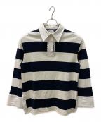 Bibiy.ビビィ）の古着「FRANCINE RUGBY TOP」｜ネイビー×ホワイト