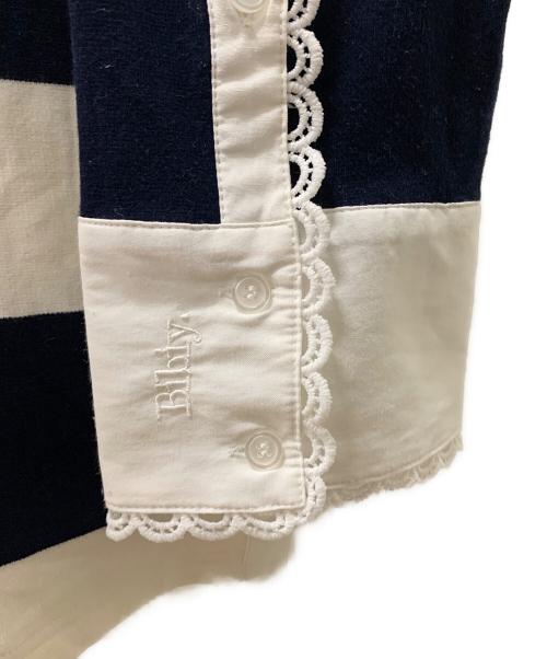 Bibiy.（ビビィ）Bibiy. (ビビィ) FRANCINE RUGBY TOP ネイビー×ホワイト サイズ:Fの古着・服飾アイテム