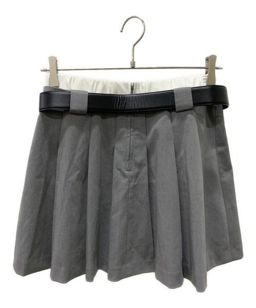 Snidel（スナイデル）Snidel (スナイデル) レイヤードデザインプリーツスカショ グレーの古着・服飾アイテム