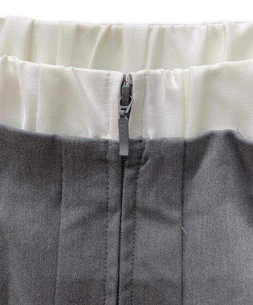 Snidel（スナイデル）Snidel (スナイデル) レイヤードデザインプリーツスカショ グレーの古着・服飾アイテム