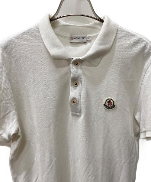 MONCLER（モンクレール）MONCLER (モンクレール) ポロシャツ ホワイト サイズ:Sの古着・服飾アイテム