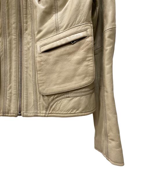 HARLEY-DAVIDSON（ハーレーダビッドソン）HARLEY-DAVIDSON (ハーレーダビッドソン) ライダースジャケット ベージュ サイズ:XSの古着・服飾アイテム