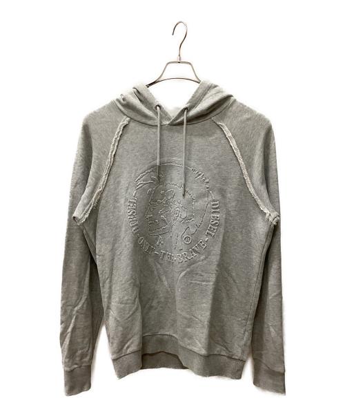 DIESEL（ディーゼル）DIESEL (ディーゼル) プルオーバーパーカー グレー サイズ:Mの古着・服飾アイテム