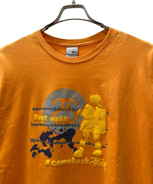 stussy（ステューシー）stussy (ステューシー) 90’ｓTシャツ オレンジ サイズ:Lの古着・服飾アイテム