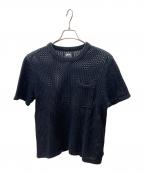 stussyステューシー）の古着「メッシュＴシャツ」｜ブラック