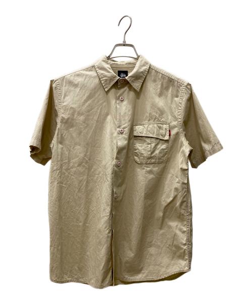 stussy（ステューシー）stussy (ステューシー) 半袖シャツ ベージュ サイズ:Mの古着・服飾アイテム